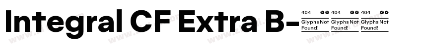 Integral CF Extra B字体转换